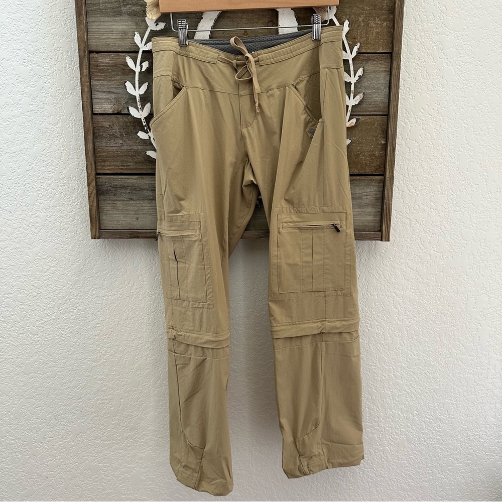 Mountain Hardwear Yuma khaki tan zip off convertible hiking outdoor pants size 8